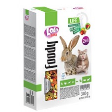 Lolo Pets LO 71124 Корм овоще-фруктовый для хомяка и кролика 2в1 340 г.